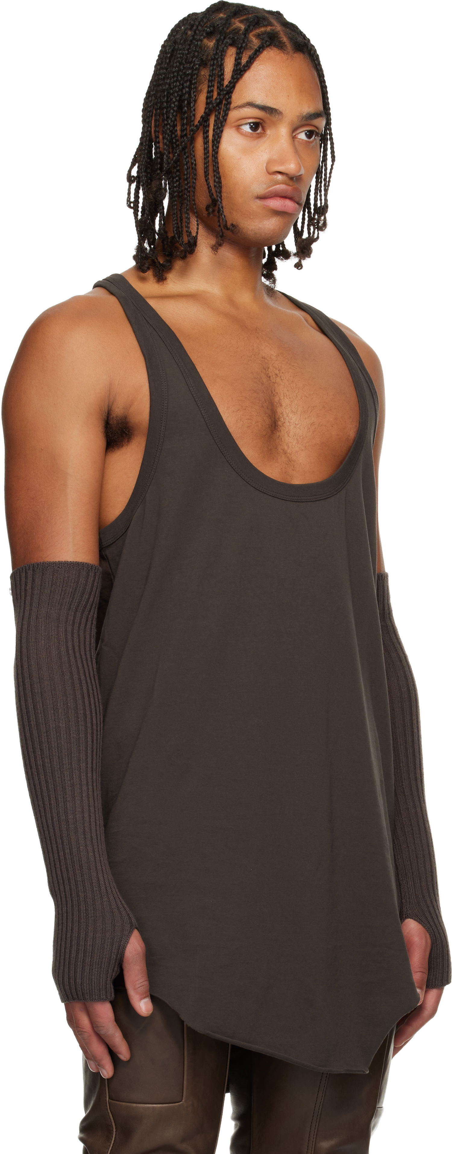 Потник Rick Owens Concordians Pony Tank Top Кафяво | RR02E1101 JA, 1