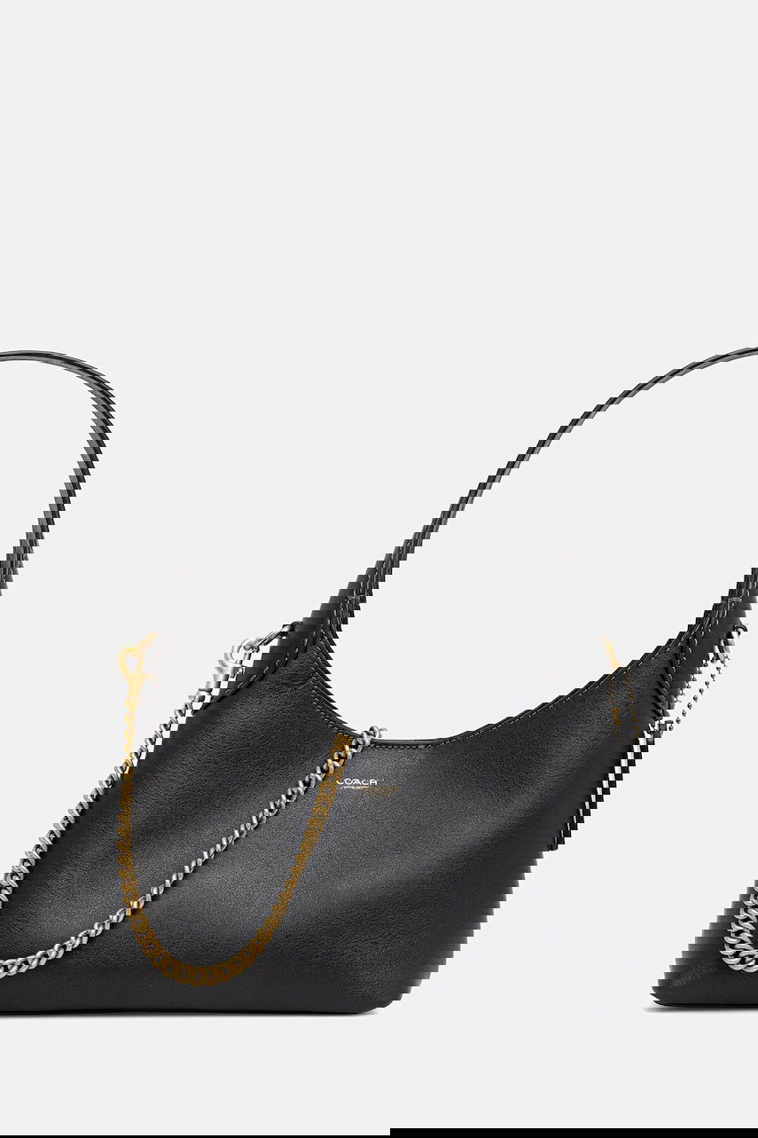 Дамска чанта Coach Coach Brooklyn 23 Leather Shoulder Bag Черно | CW614, 0
