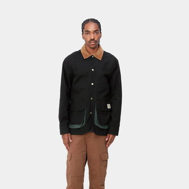 Яке Carhartt WIP Heston Jacket "Black / Discovery Green heavy stone wash" Черно | I032148_1OC_60, 1