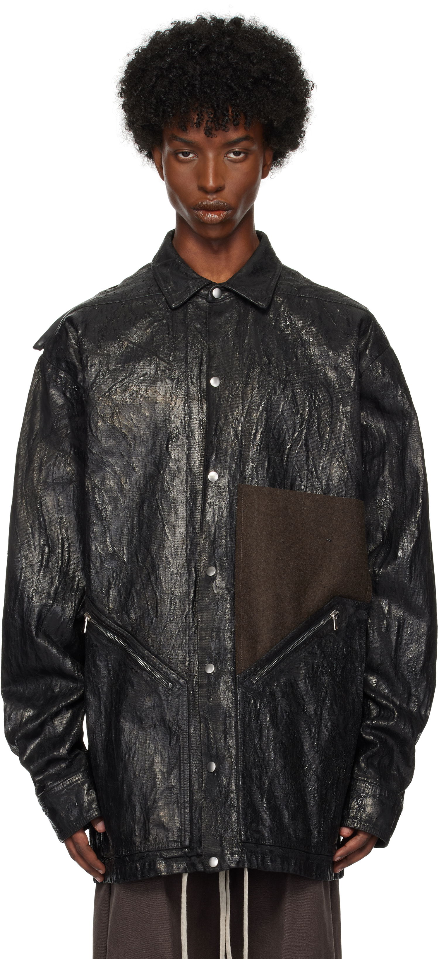 Яке Rick Owens Turbo Jacket Черно | RR02D6719 BMTWTY, 0