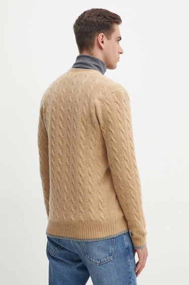 Пуловер Polo by Ralph Lauren Cable-Knit Wool Cardigan Бежово | 710949808, 2