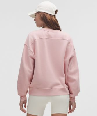 Суитчър lululemon Perfectly Oversized Fleece Crew Logo - Size L Розово | prod20001239, 8