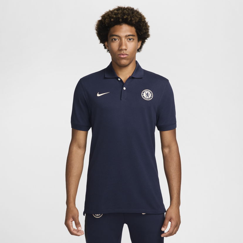 Поло тениска Nike Dri-FIT Chelsea FC The Polo Тъмно синьо | HF6817-453