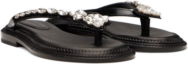 Кецове и обувки Simone Rocha Simone Rocha Embellished Flower Flip-Flops Черно | SLD54B 0740, 3