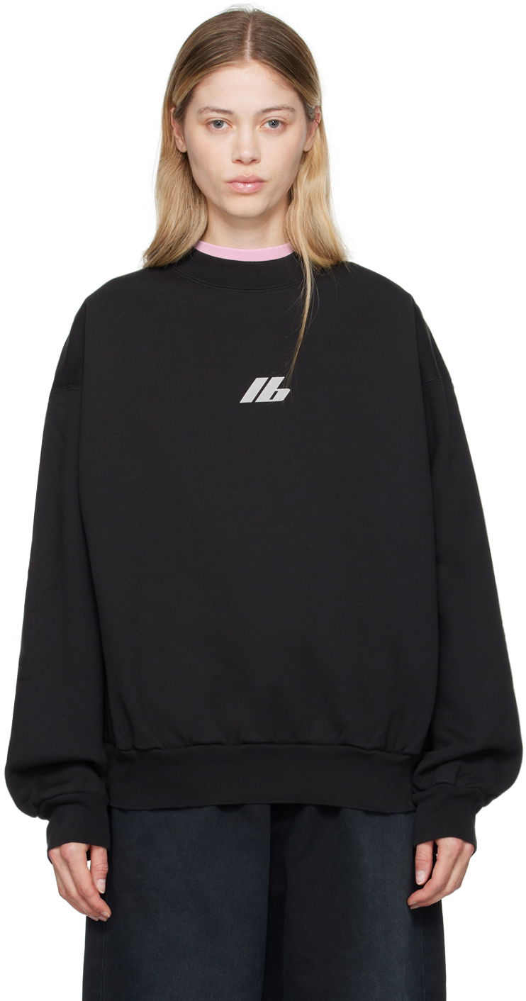 Суитчър Balenciaga Black Regular Sweatshirt Черно | 697869 TQVT8