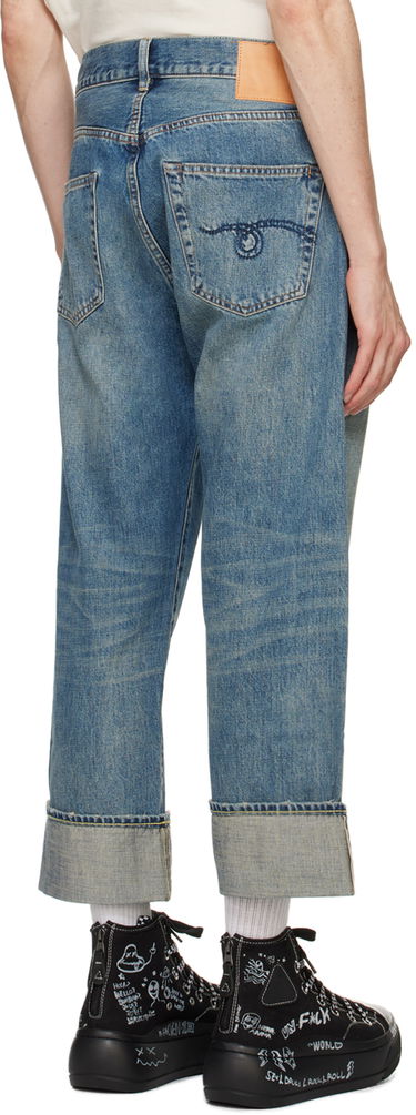 Дънки R13 R13 Cuffed X-Boyfriend Jeans Синьо | R13MD111-D250A, 2