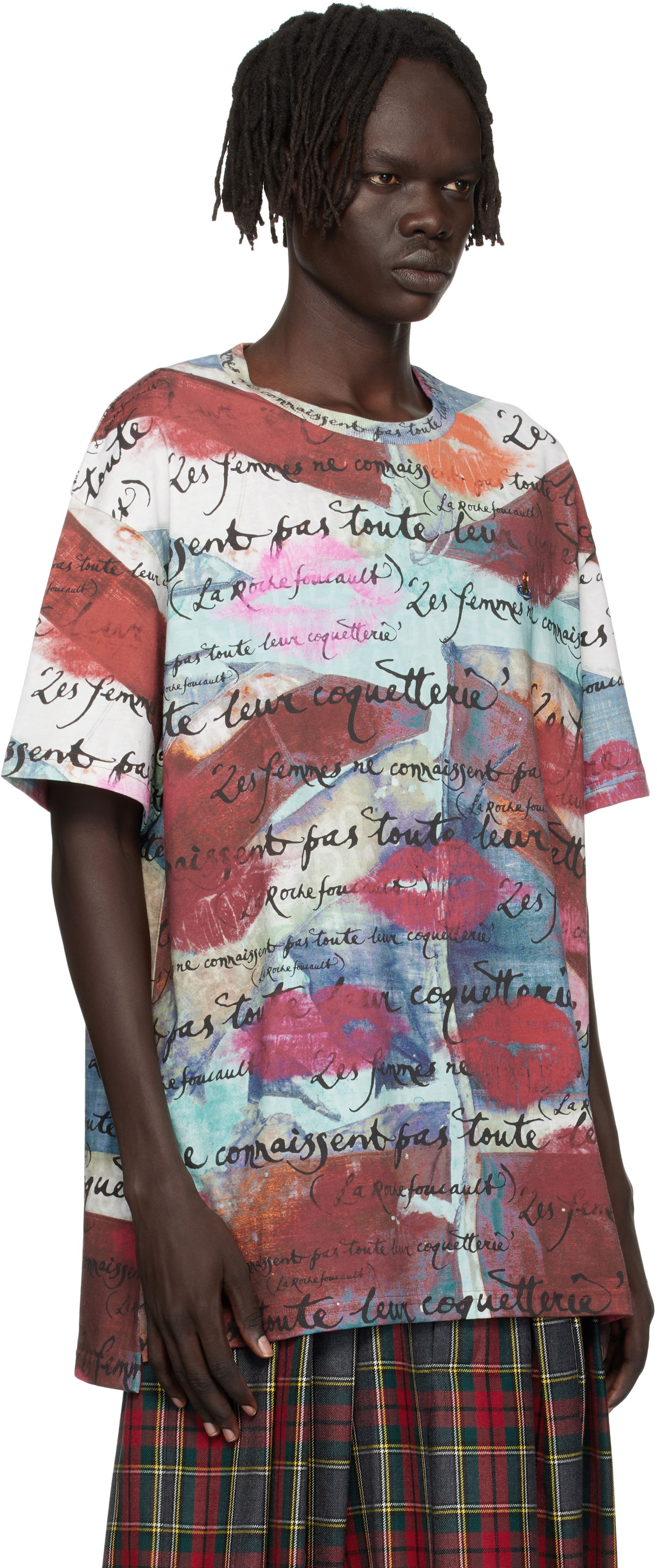 Тениска Vivienne Westwood Vivienne Westwood Oversized Graphic Print T-Shirt Многоцветен | 3G010018-J006F-, 1