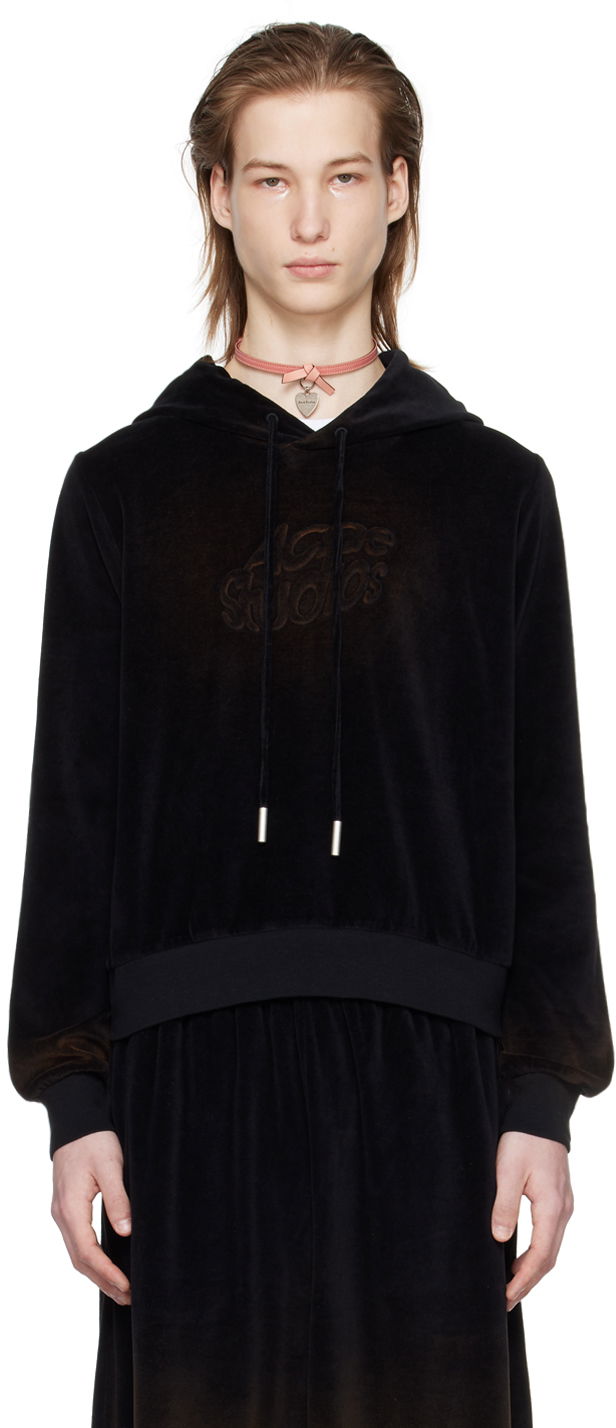 Суитчър Acne Studios Embossed Hoodie Черно | CI0162-, 0