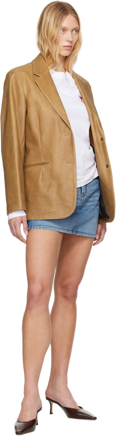 Пола AMI AMI Paris Faded Denim Miniskirt Синьо | FSK037.DE0046, 3