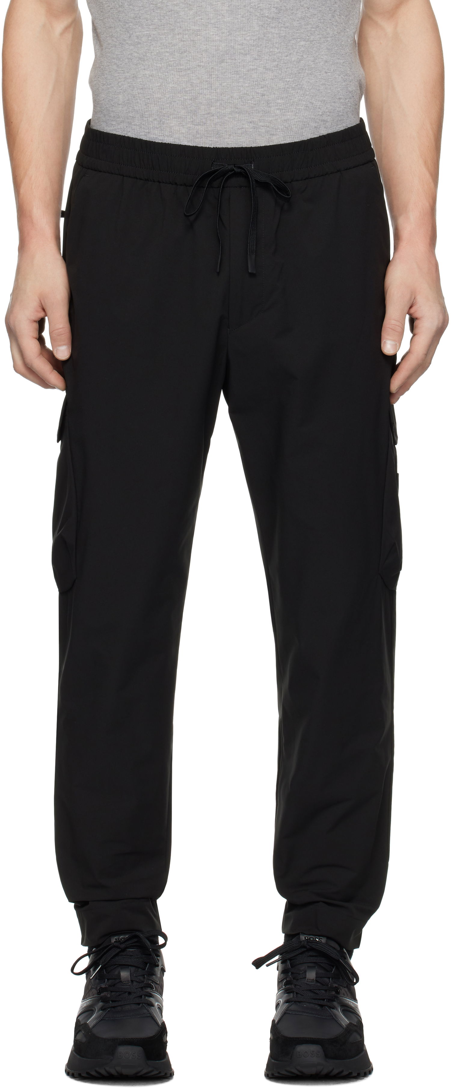 Карго панталони BOSS Tapered-Fit Cargo Pants Черно | 50508339, 0