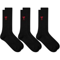 Чорапи AMI 3 Pack A Heart Ribbed Socks Черно | USC003-379-001, 2