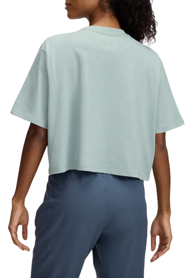 Съкратен топ Under Armour Under Armour Rival Crop T-Shirt Зелено | 1389721-348, 2