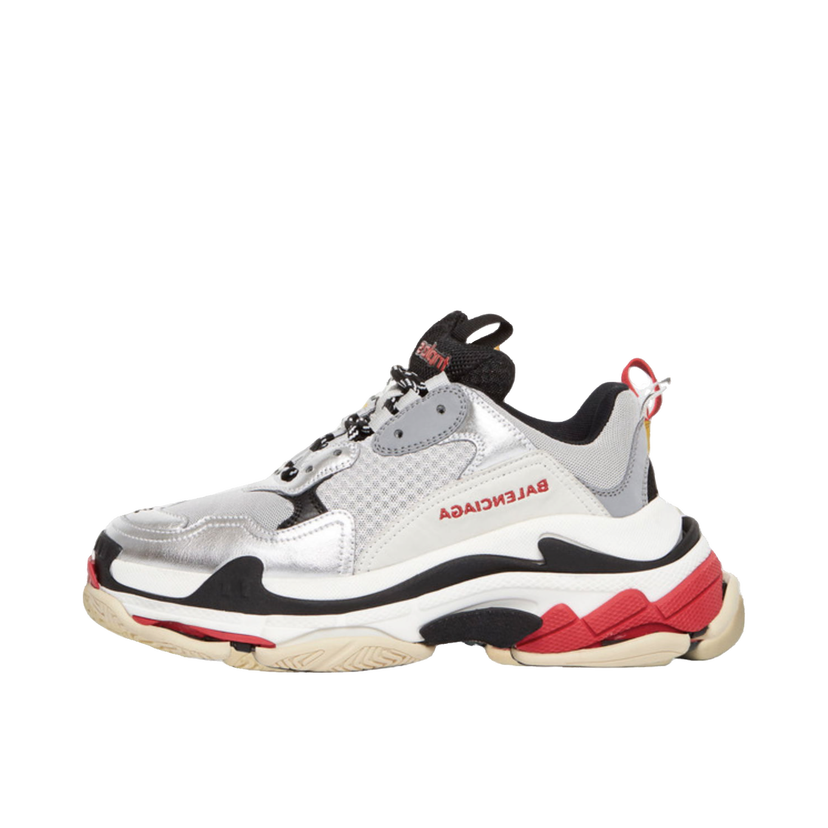 Кецове и обувки Balenciaga Triple S Red Silver 2018 W Металик | 520156 W09O31081