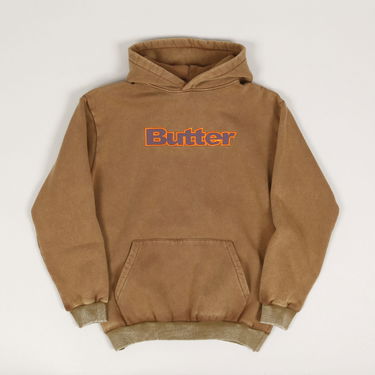 Суитчър Butter Goods Butter Goods Logo Applique Hoodie Кафяво | butter-goods-nylon-logo-applique-pullover-hoodie-brown, 0