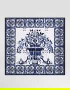 Dolce & Gabbana Majolica-Print Silk Twill Square Scarf