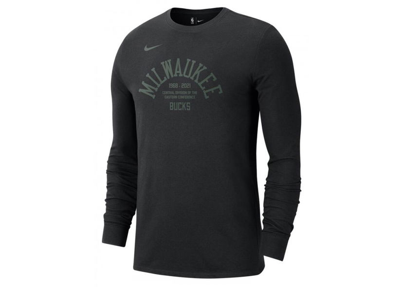 Тениска Nike NBA Milwaukee Bucks Courtside Longsleeve Green Зелено | DA5899-010