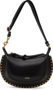 Isabel Marant Oskan Moon Studded Leather Hobo Shoulder Bag
