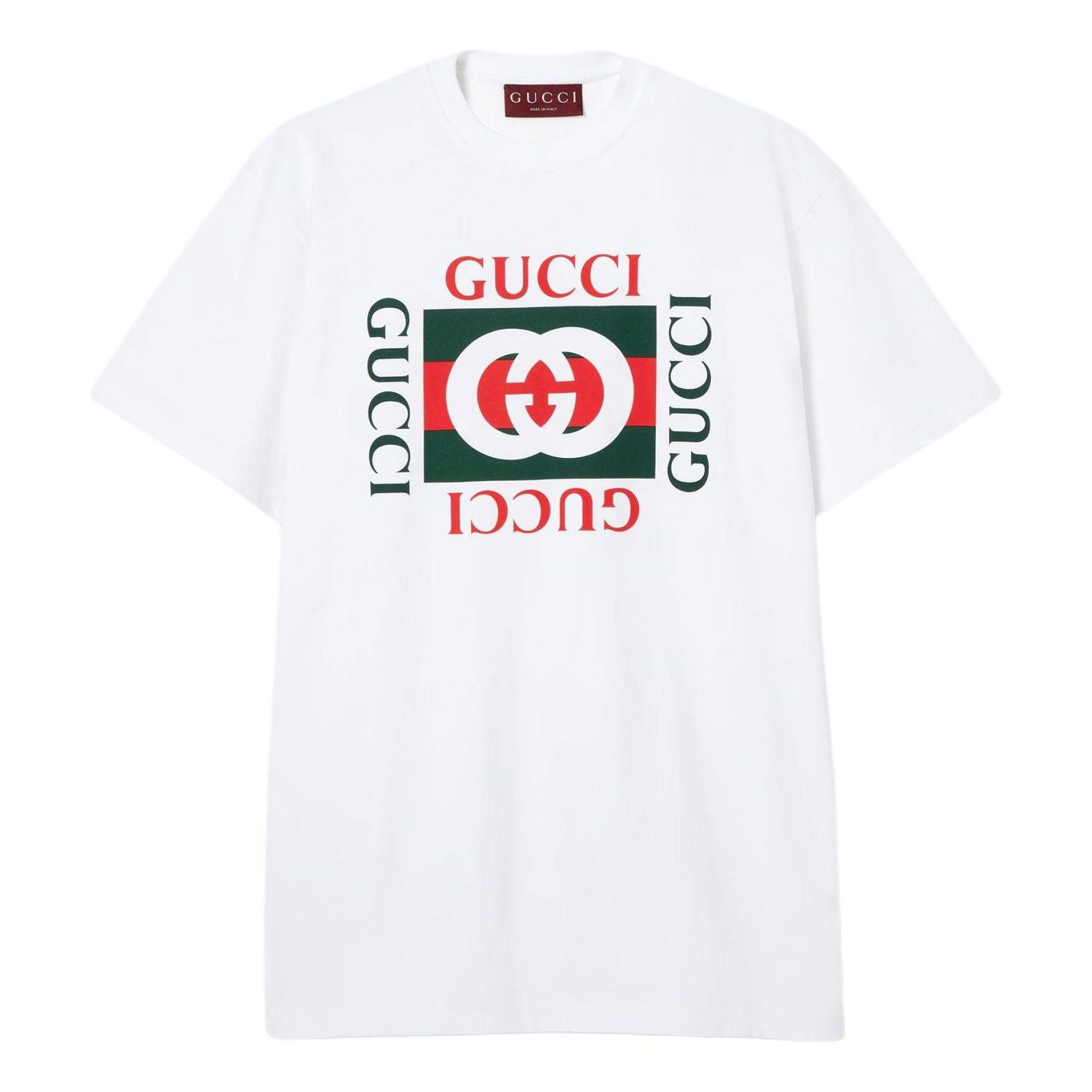 Тениска Gucci Print Cotton Jersey T-Shirt Бяло | 788093-XJGL3-9669, 0