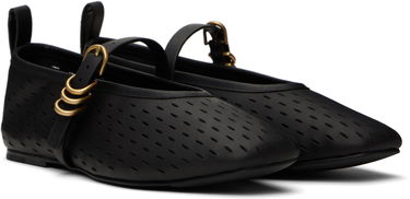 Кецове и обувки rag & bone rag & bone Spire Perforated Leather Mary Jane Ballerina Flats Черно | WFF25SF1018LE18, 3