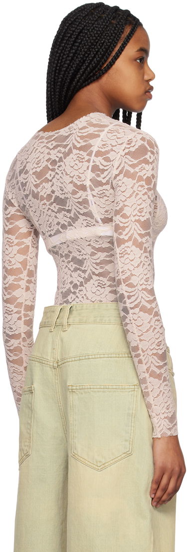 Тениска We11done We11done Lace Long Sleeve Top Розово | WD-BL1-23-129-W-BG, 2