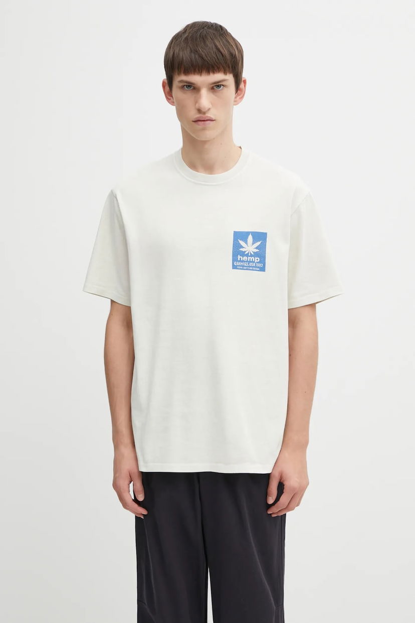 Тениска GRAMICCI Printed T-Shirt Hemp Бяло | G5FU.T081
