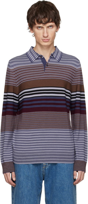 Поло тениска Paul Smith Paul Smith Merino Wool Stripe Long-Sleeve Polo Многоцветен | M2R-473Z-T22439-59, 0