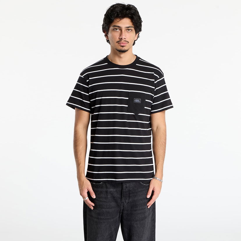 Тениска Horsefeathers Alpha Striped Pocket T-shirt Черно | SM1257O