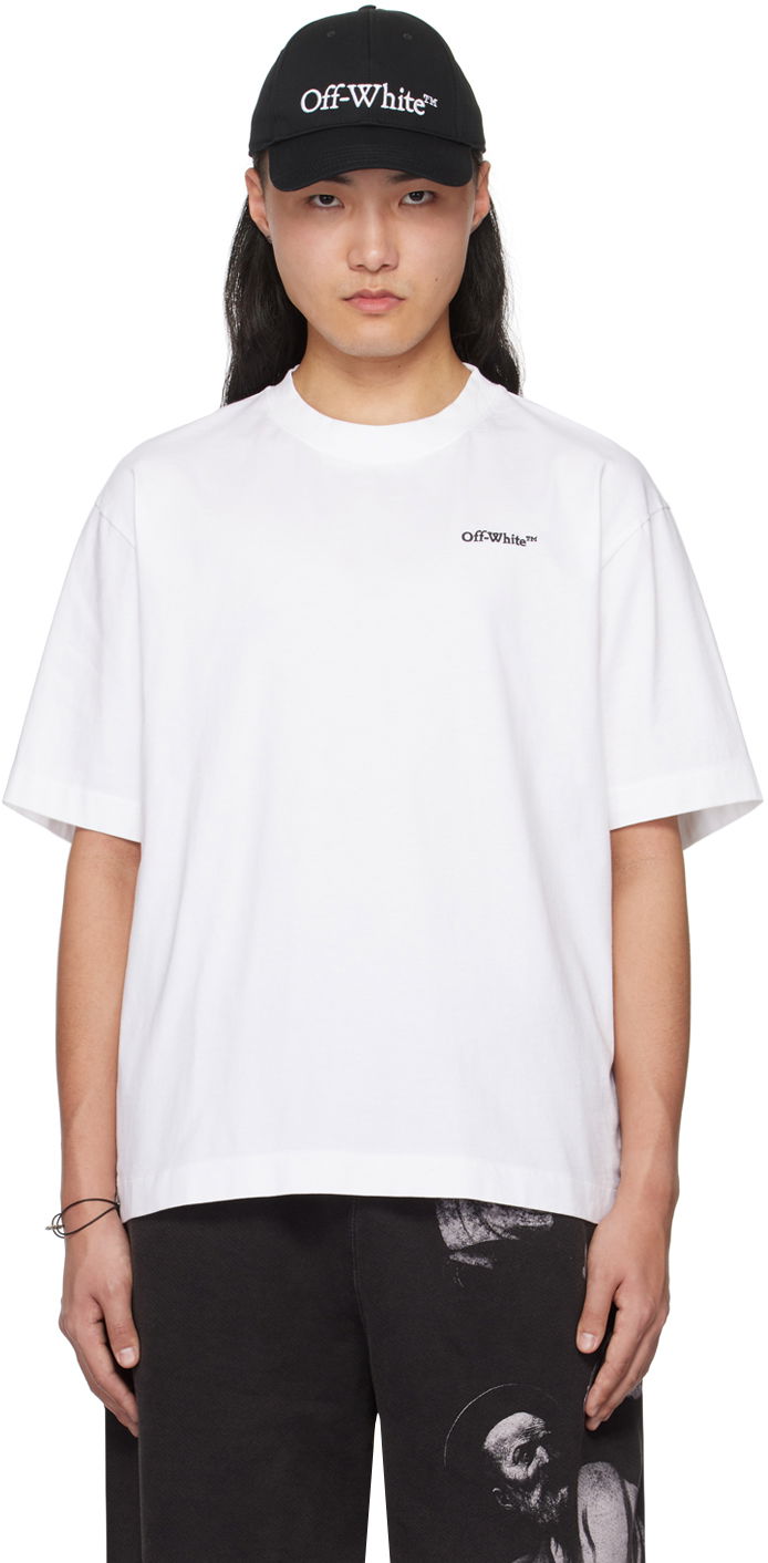 Тениска Off-White White Tattoo Arrow Skate T-Shirt Бяло | OMAA120S24JER0010110, 0