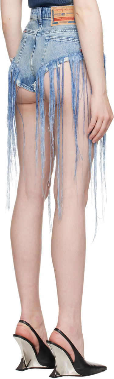 Къси панталони Diesel Diesel De-Jizz-Fsg Fringe Denim Shorts Синьо | A18145 0CMBM, 2