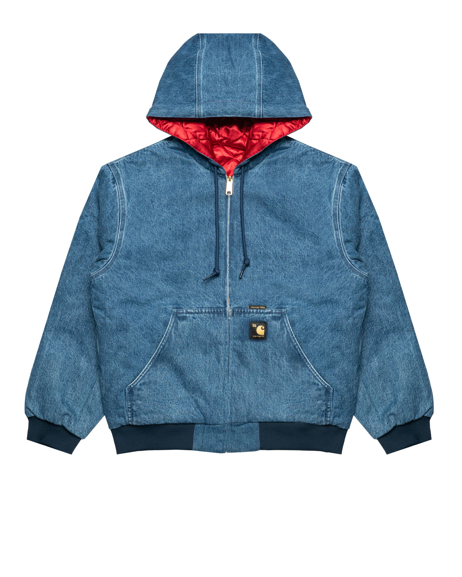 Яке Carhartt WIP Denim Hooded OG Active Jacket with Quilted Lining, 50 Years Anniversary Edition Синьо | I035966.3FZ12, 0