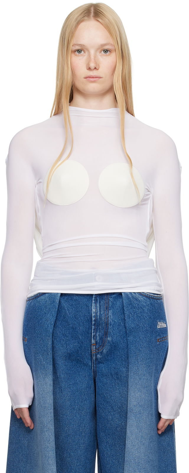 Jean Paul Gaultier 'The Backless Conical' Sheer Top