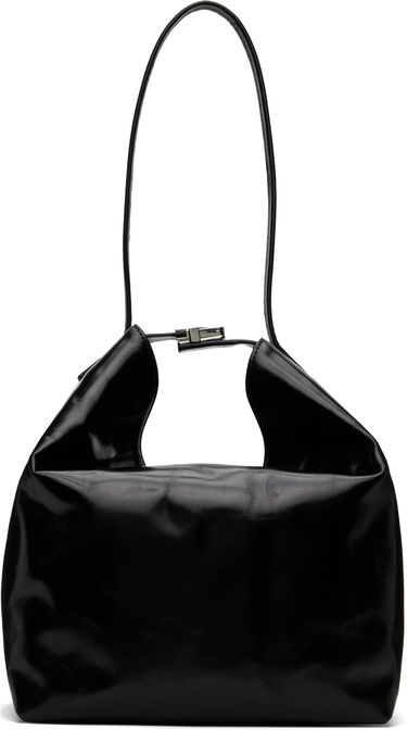 Чанта през рамо BY FAR BY FAR Maxi Bea Creased Leather Shoulder Bag Черно | MWBSB054CL034BK001PL, 0