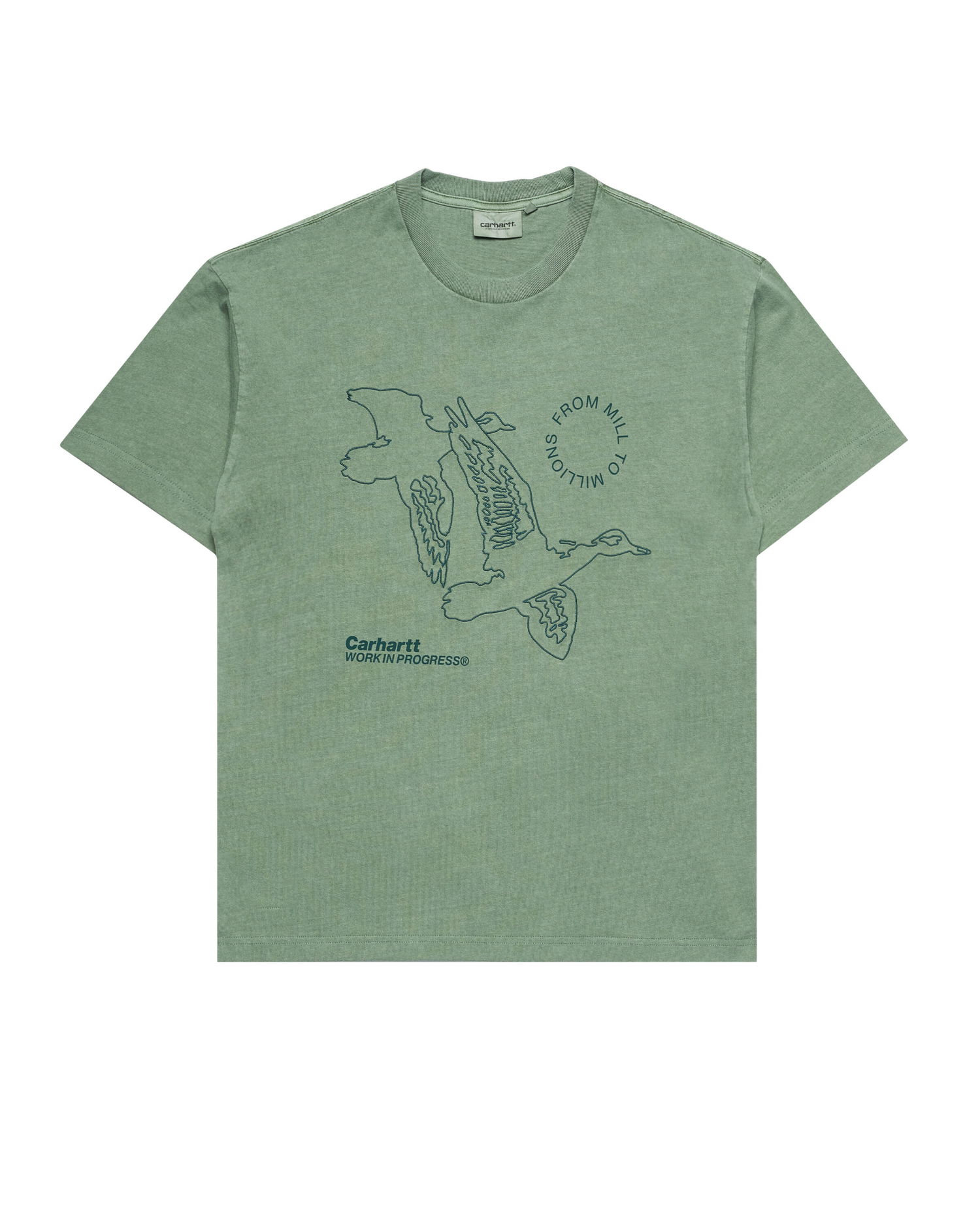 Тениска Carhartt WIP Ducks Print Relaxed Fit T-Shirt Зелено | I033957.29NGD, 0