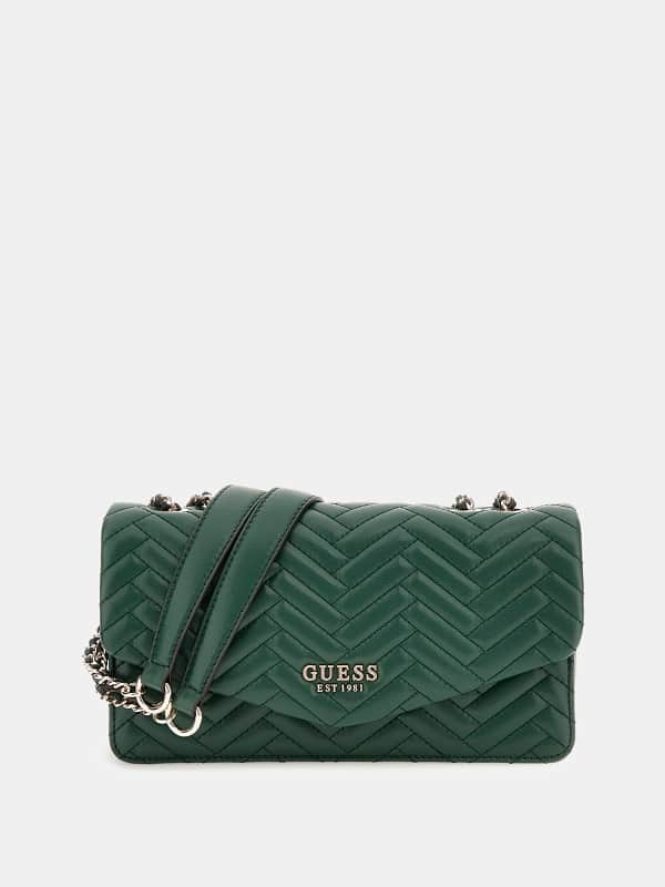 Дамска чанта GUESS Quilted Crossbody Bag Зелено | HWQG9508210, 0