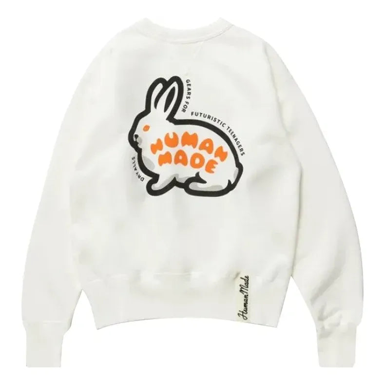 Суитчър Human Made Crewneck Rabbit Sweatshirt Бяло | HM24CS020