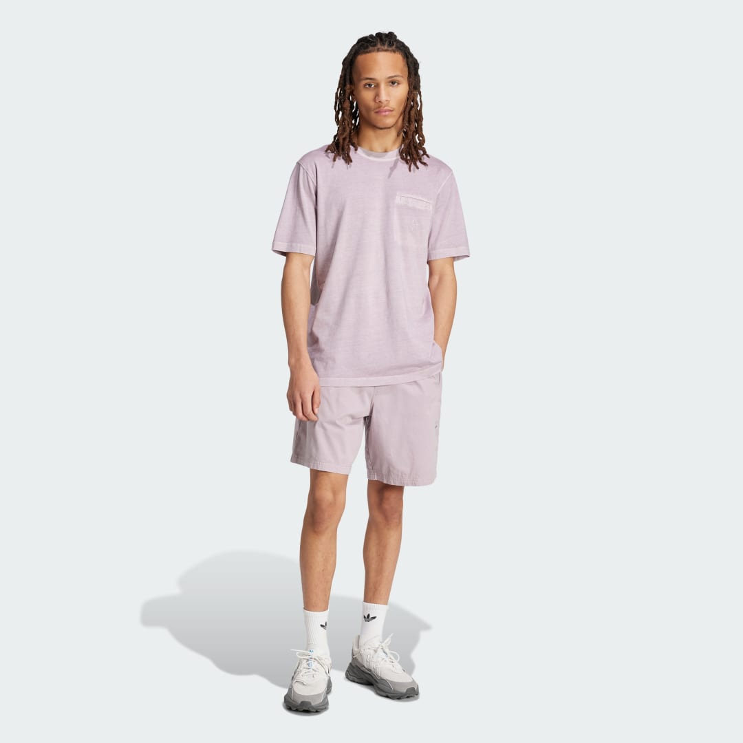 Тениска adidas Performance Trefoil Essentials + Dye Pocket Лилаво | IS1762, 1