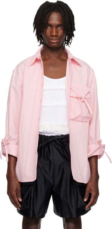 Риза Simone Rocha Simone Rocha Bow Detail Workwear Shirt Розово | 5319 1219, 0