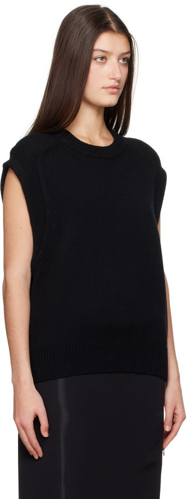 Пуловер Loulou de Saison Loulou de Saison Mari Sleeveless Knit Top Черно | MARI, 1