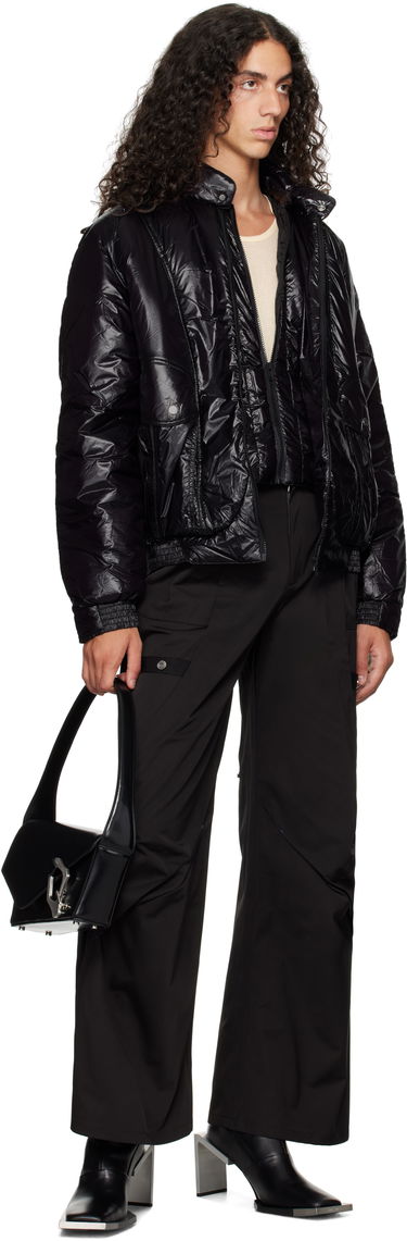 Чанта през рамо HELIOT EMIL Carabiner Leather Shoulder Bag Черно | AW24_15_073_BLK01, 3