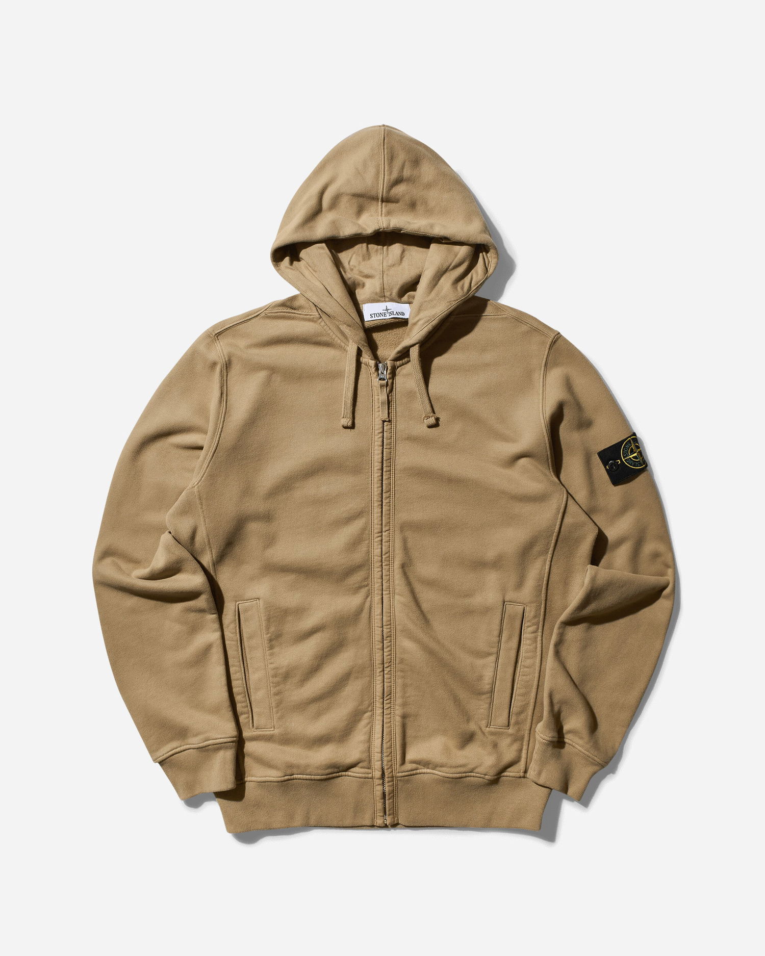 Суитчър Stone Island Brushed Organic Cotton Fleece Zip Up Hoodie Кафяво | 811563520 V0094, 1