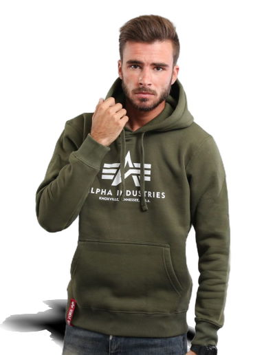 Суитчър Alpha Industries Basic Hoody Зелено | 178312 257