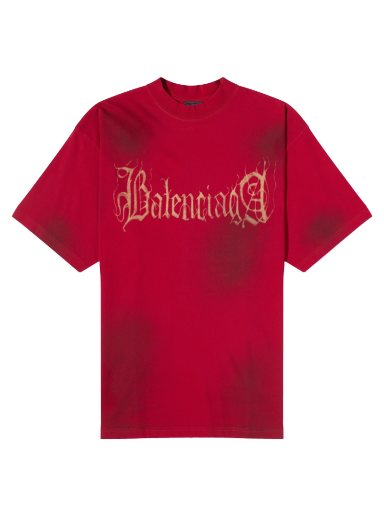 Тениска Balenciaga Metal Logo Червено | 739784-TOVE1-6400