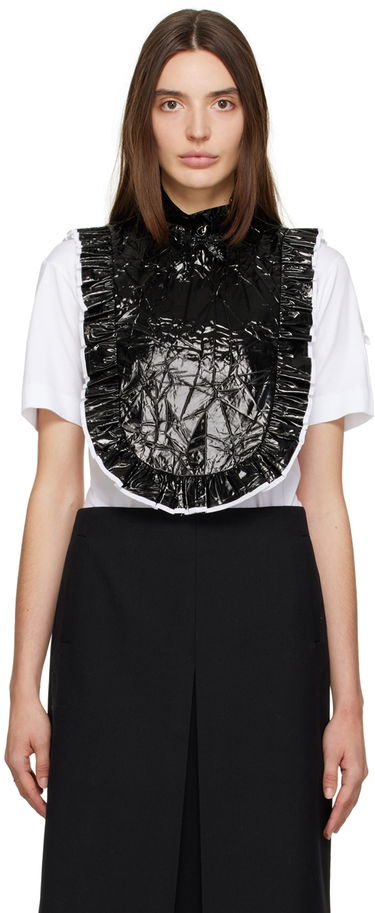 Тениски и потници SHUSHU/TONG SHUSHU/TONG Ruffled Pintuck Bib Top Черно | AW22TO10 PPU221, 0