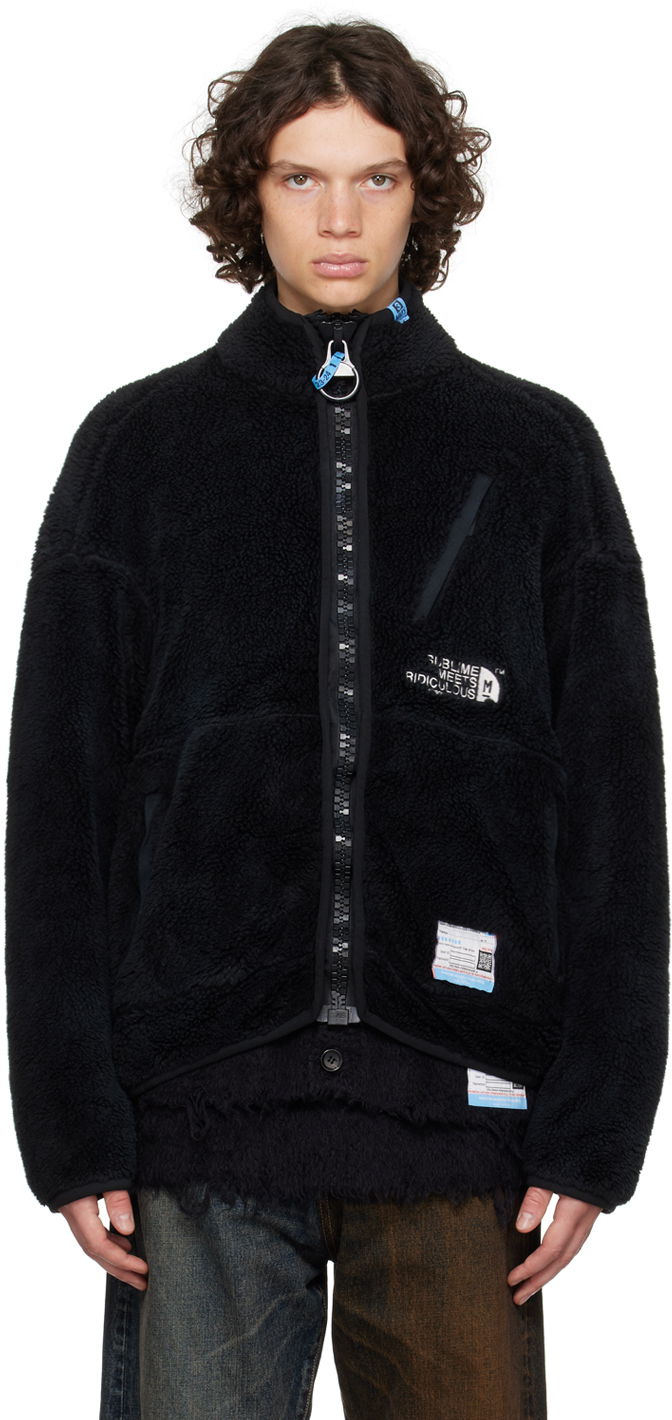 Суитчър Maison MIHARA YASUHIRO Fleece Zip Jacket Черно | A11BL621, 0