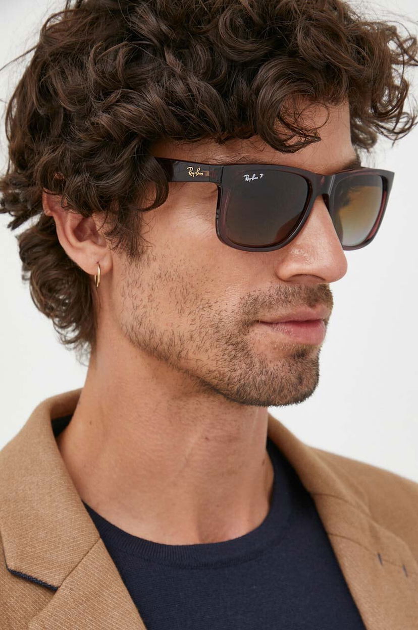 Слънчеви очила Ray-Ban Ray-Ban JUSTIN Sunglasses Кафяво | 0RB4165.6597T5
