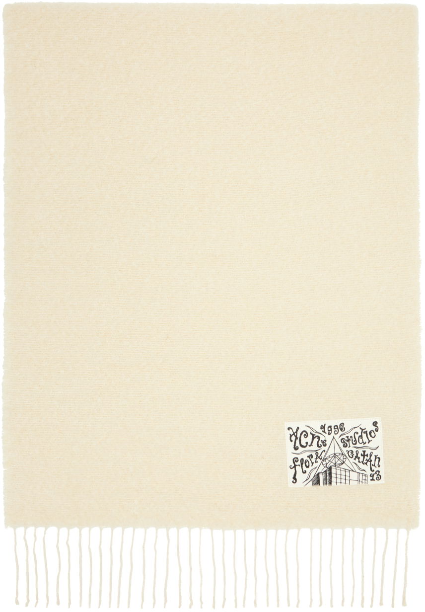 Облекло Acne Studios Off-White Fringe Scarf Бежово | CA0277-, 0