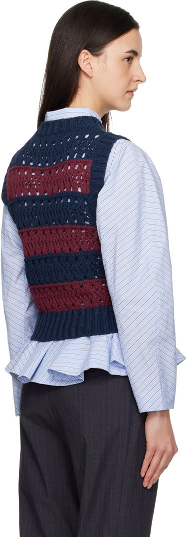 Жилетка GANNI GANNI Cotton Mixed Stripe Vest Многоцветен | K2568, 2