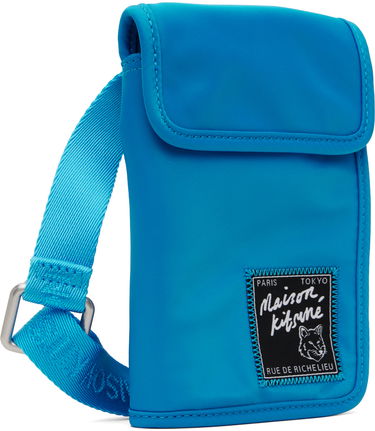 Чанта през рамо MAISON KITSUNÉ Maison Kitsuné 'The Traveller' Neck Pouch Синьо | MM05362WQ1001P451, 1