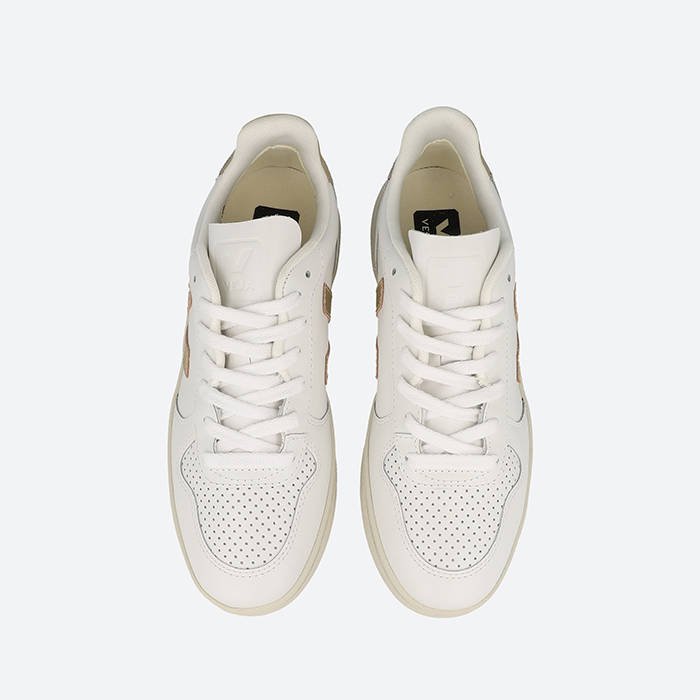 Кецове и обувки Veja V-10 Leather Бежово | VX022490, 1