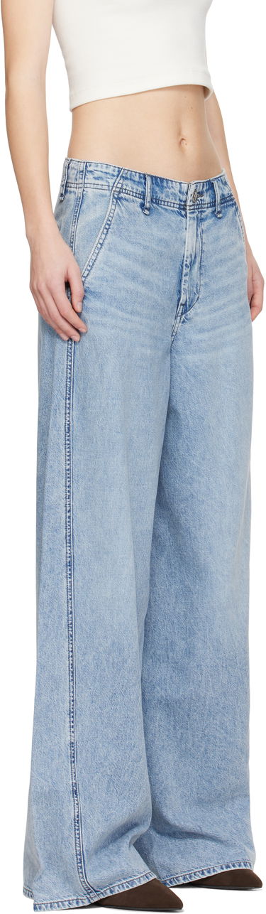 Дънки rag & bone Rag & Bone Featherweight Wide-Leg Sofie Jeans Синьо | WDD24H3003FWAN, 1